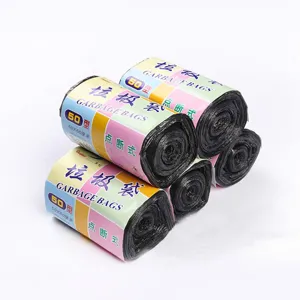 Heavy Duty Garbage Bags Commercial Grade Flat Top Trash Bags Thickened Household Waste Bags Black Trash Bags For Kitchen