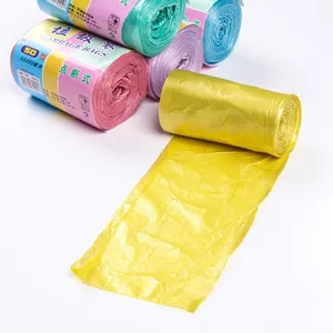 Colorful disposable garbage bags roll design thick plastic trash bags for home kitchen use 50x60cm
