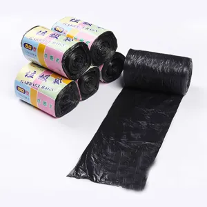 Black garbage bags 50x60cm thick break-point plastic waste trash bags for home kitchen office