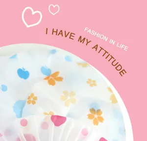 Thickened waterproof shower cap with cute printed design, EVA material for daily bath.