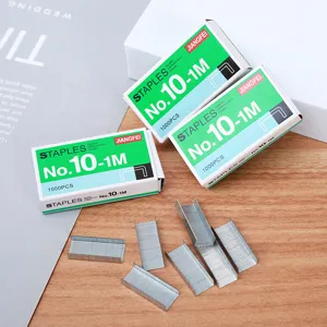 Agrafes Métalliques Standard No.10 pour Agrafeuse de Bureau Fournitures de Reliure École Bureau Agrafes Argent