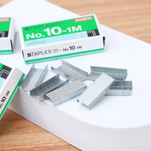 Petites agrafes de bureau No.10 format standard 1000pcs papeterie scolaire métal vue principale