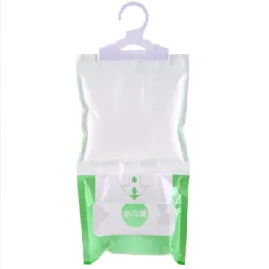 Hanging wardrobe dehumidifier bag moisture absorber for closet moisture-proof desiccant.