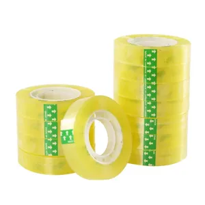 Transparent adhesive tape rolls high viscosity stationery tape for office and school use.
