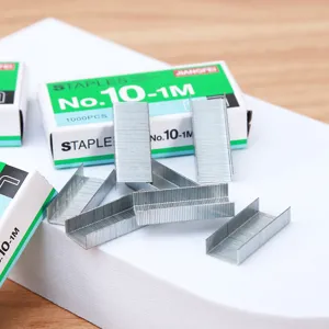 Petites agrafes N°10 pour bureau et école, agrafes de reliure en métal durables, pack de 1000 pcs.