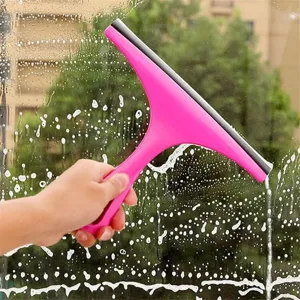 Pink window squeegee glass cleaner tool for household bathroom car cleaning handy 1pc