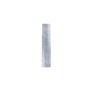 Silver metallic deco mesh ribbon roll for Christmas tree and wreath decoration