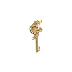 Prachtige gouden hart knoop sleutelhanger voor DIY sieraden maken van luxe kettingen