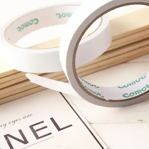 Double Sided Tape Strong Adhesive Cotton Cloth Base White Sticky Tape For Office Home Daily School Craft Supplies