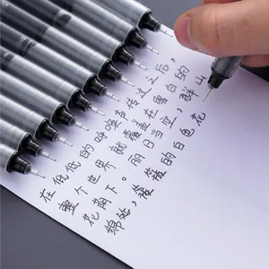 Direct liquid quick-drying gel pen 0.5mm needle point black ink for school and office writing
