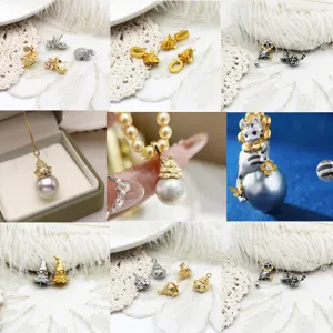18K Vergoldeter Kupfer Weihnachtsbaum Katze Muschel Perlensockel Anhänger DIY Schmuckherstellung Strass Emaille Charms Für Halskette