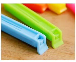 Bunte Plastik Verschlussklips für Snackbeutel und Teeverpackungen, langlebiges Küchenhelfer.
