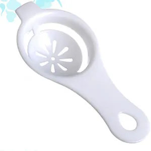 White plastic egg white separator kitchen tool yolk filter utility baking gadget handy