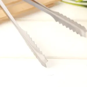 Stainless steel ice tongs 8 inch food tongs for kitchen bar BBQ sugar cube serving