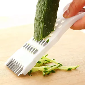 Cortador de Verduras de Plástico Multifuncional Pelador de Frutas Trituradora de Patatas Cortador de Pepinos Herramienta de Cocina