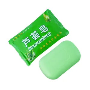 Natural aloe vera soap for daily face body cleaning moisturizing refreshing skincare bar soap.