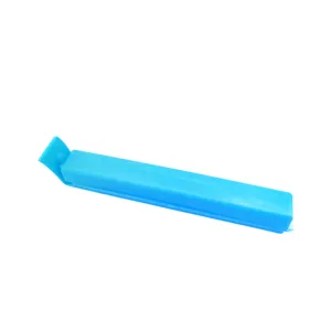 Blauer Kunststoff Verschlussclip für Lebensmittelbeutel und Snacktüten, 11cm lang.