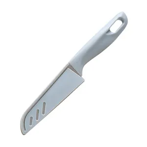 Couteau a fruit portable en acier inoxydable avec etui, ustensile cuisine bleu.