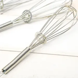 Fouet a main en acier inoxydable pour la cuisson, batteur d oeufs durable pour farine.