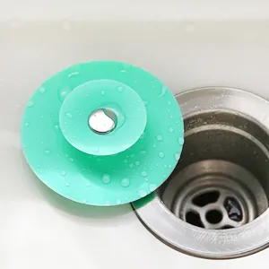 Bouchon de vidange en silicone à pression filtre d'évier cuisine passoire verte anti-obstruction