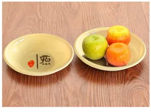 Melamine small dipping sauce dish imitation porcelain condiment plate for home restaurant