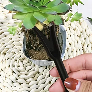 Pratico attrezzo da giardinaggio per succulente, trapiantatore in plastica per rinvasare.