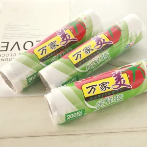 Household disposable plastic food storage bags roll fresh keeping bags kitchen gadgets