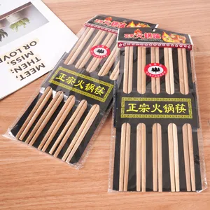 Bacchette di Bambù Carbonizzato Naturale per la Casa Set di Bacchette di Legno Riutilizzabili Non Verniciate Non Cerate Stoviglie da Cucina