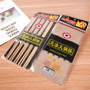 Set di bacchette in bambù naturale per uso domestico hot pot legno non verniciato 5 paia
