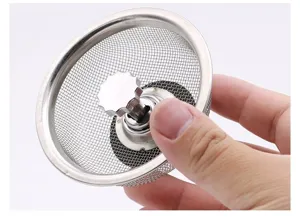Cestello Filtro Lavello Cucina in Acciaio Inossidabile con Manopola di Regolazione