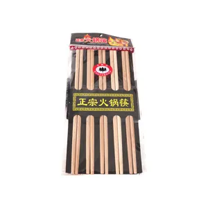 Bacchette per fonduta in bambù carbonizzato 5 paia, senza vernice né cera per uso cucina domestica.