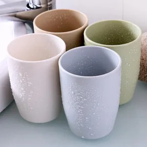 Minimalistischer Mundspülbecher aus Plastik Verdickter Einfarbiger Zahnbürstenbecher Haushalt Badezimmer Wasserbecher Mundspülbecher