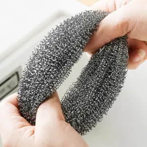 Estropajo de acero inoxidable bola metálica de limpieza para cocina y vajilla fuerte