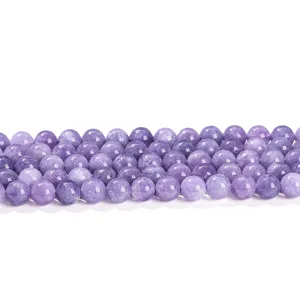 Hochwertige lila Chalcedon Rundperlen für die DIY-Schmuckherstellung und Zubehör