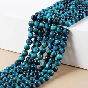 Natürliche Tigerauge Lose Perlen Polierte Runde Mineralische Edelsteine Strang Für DIY Schmuckherstellung Armband Halskette Handwerk Komponenten