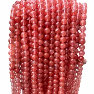Synthetische watermeloen rode kristallen kralen voor DIY armband en sieradenbouw