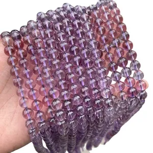 Natural amethyst round beads strands for DIY jewelry making and crystal bracelets
