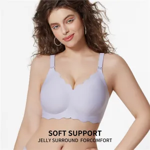 Soutien-gorge d'allaitement fin sans couture bord festonné confort soutien quotidien