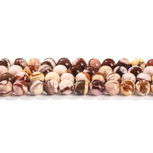 Polished natural Zebra Jasper round loose beads for professional handmade DIY jewelry