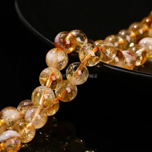 Yellow tower crystal citrine loose beads for DIY jewelry making accessories