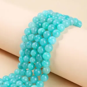 Natural ice-type Amazonite round loose beads for DIY crystal bracelet making accessories