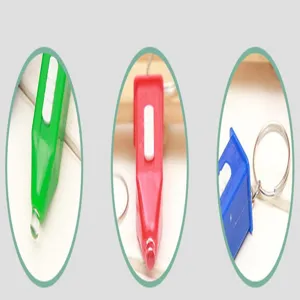 Mini torcia LED portachiavi rilevatore di banconote portatile luce colorata anello chiavi
