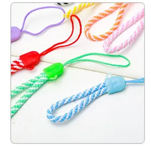 Korte gevlochten polskoord lanyard voor telefoon camera en selfie stick accessoires.