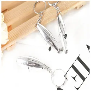 Portable mini LED bullet keychain light UV money detector multifunctional utility flashlight