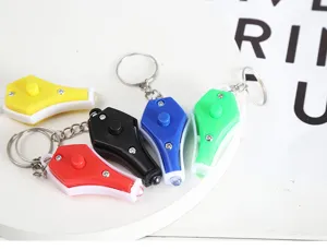 Draagbare mini LED sleutelhanger zaklamp UV geld detector licht in verschillende kleuren.