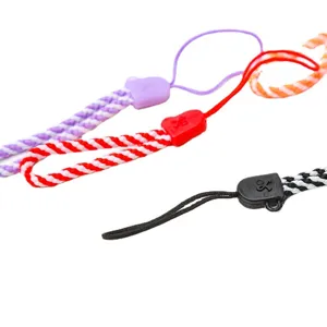 Korte polsband voor mobiele telefoon gevlochten nylon kleurrijke riem voor digitale camera