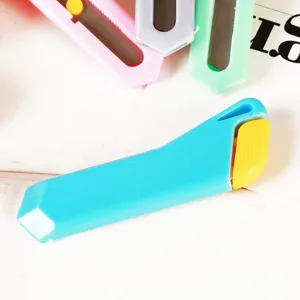 Mini taglierino portatile colore caramella pastello apriscatole lettere cancelleria
