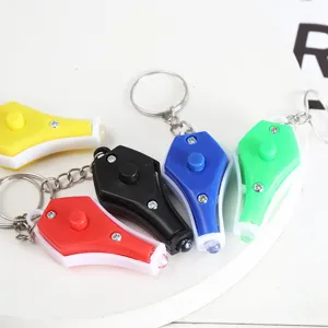 Mini LED draagbare sleutelhanger lamp geld detector vaas vorm meerkleurig 5stuks