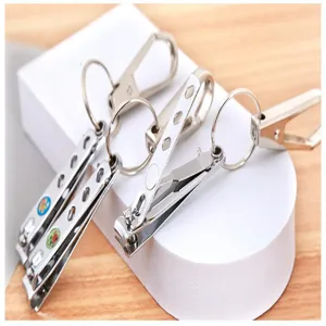 Set de llavero cortauñas de metal, herramienta de bolsillo portátil y duradera creativa.