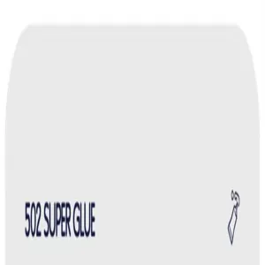 Vue detaillee de l emballage de colle 502, montrant le texte adhesif fort a sechage rapide.